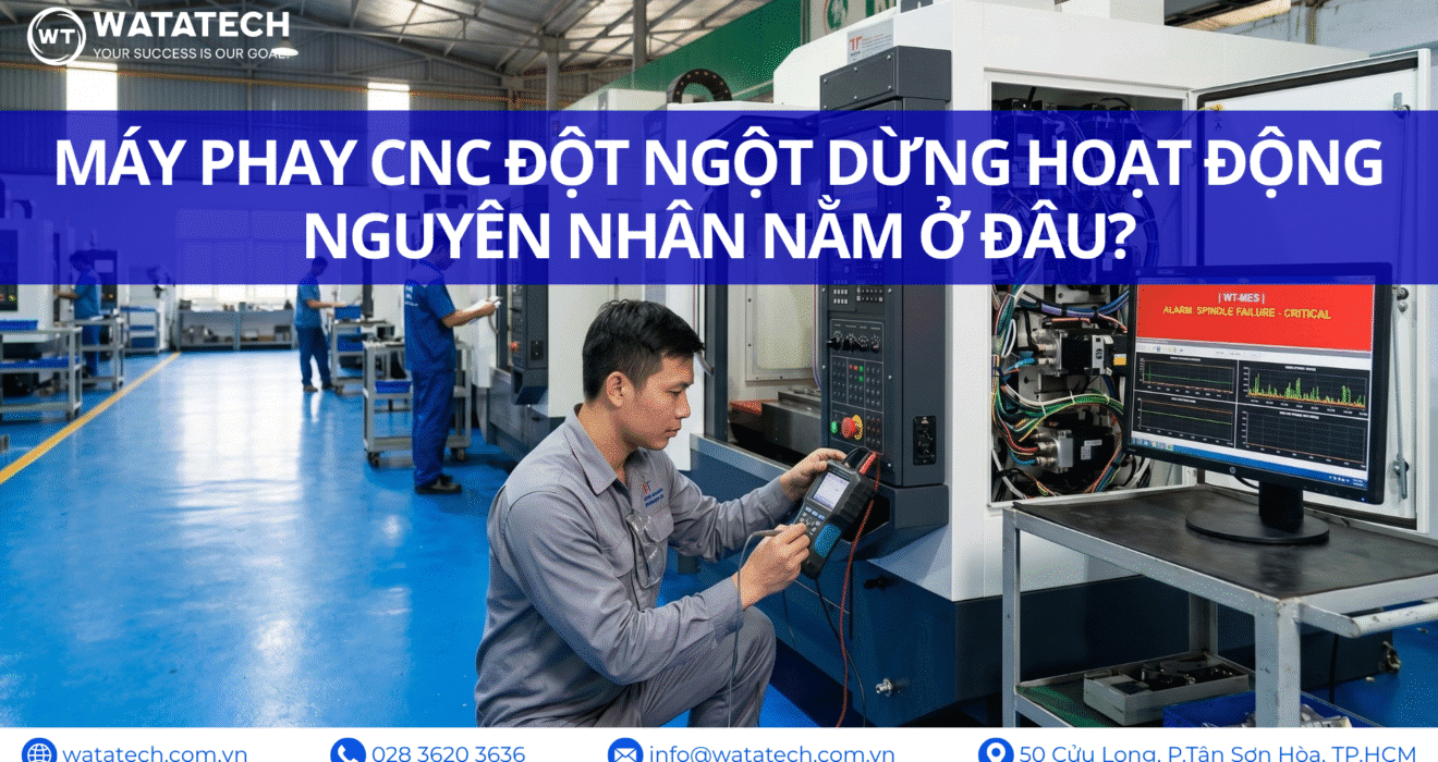 Máy phay CNC đột ngột dừng hoạt động