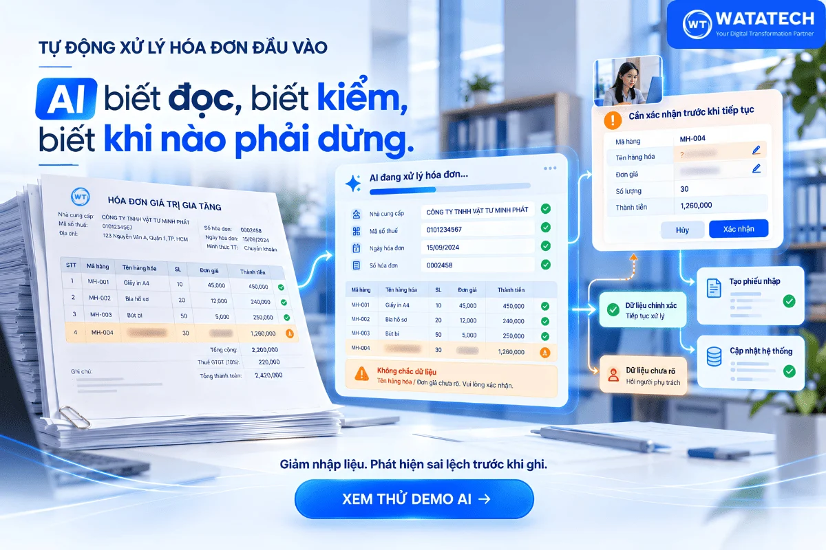 Tự động xử lý hóa đơn đầu vào