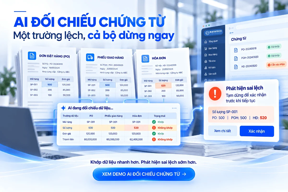 AI đối chiếu chứng từ