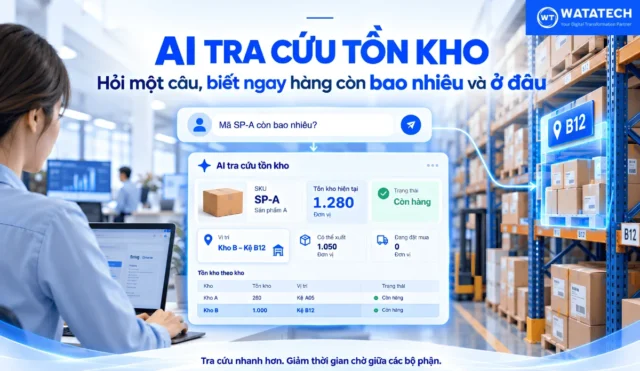 AI tra cứu tồn kho: Hỏi một câu, biết ngay hàng còn bao nhiêu và ở đâu