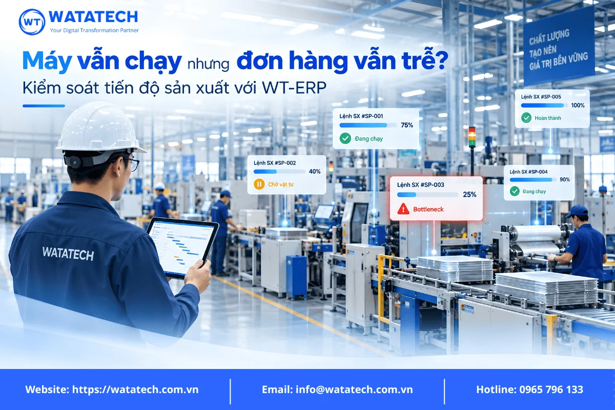 Kiểm soát tiến độ sản xuất với WT-ERP