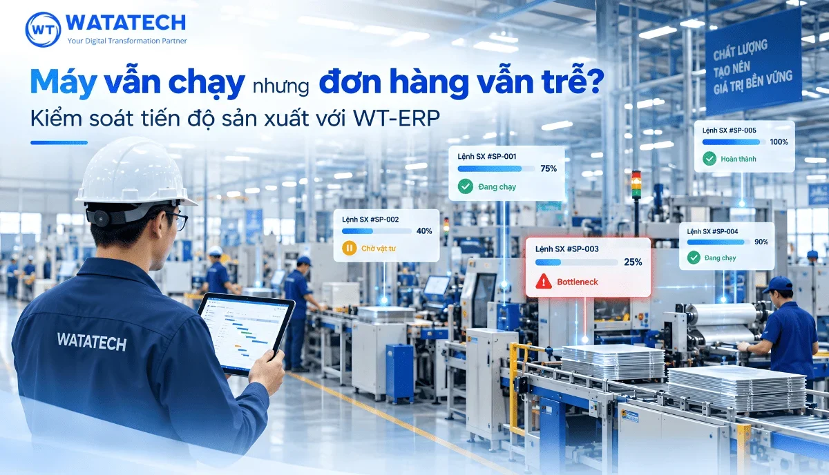 Đơn hàng vẫn trễ dù máy không ngừng chạy: kiểm soát tiến độ sản xuất đang thiếu gì?