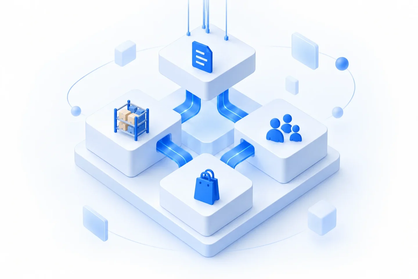 Minh họa phát triển phần mềm ERP theo yêu cầu với các module ghép thành nền tảng