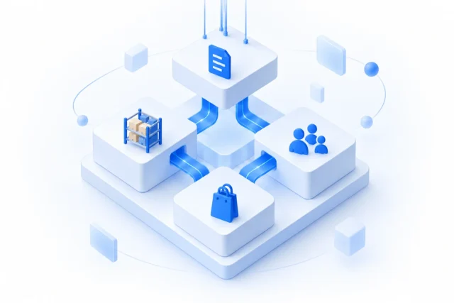 Minh họa phát triển phần mềm ERP theo yêu cầu với các module ghép thành nền tảng
