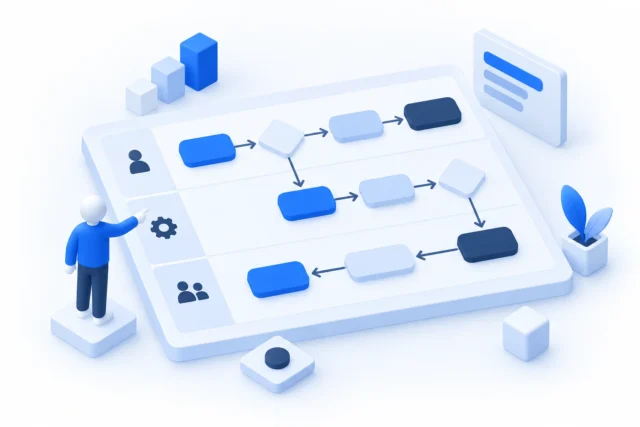 Sơ đồ BPMN cho nghiệp vụ liên phòng ban