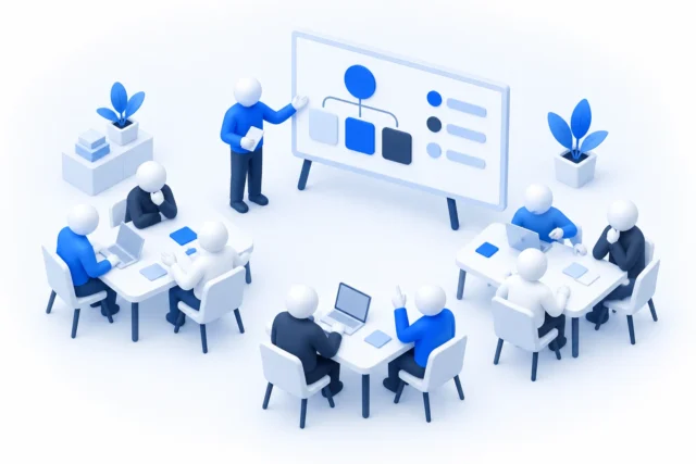 Các nhóm người dùng trực tiếp, chủ chốt và quản trị viên tham gia buổi đào tạo hệ thống