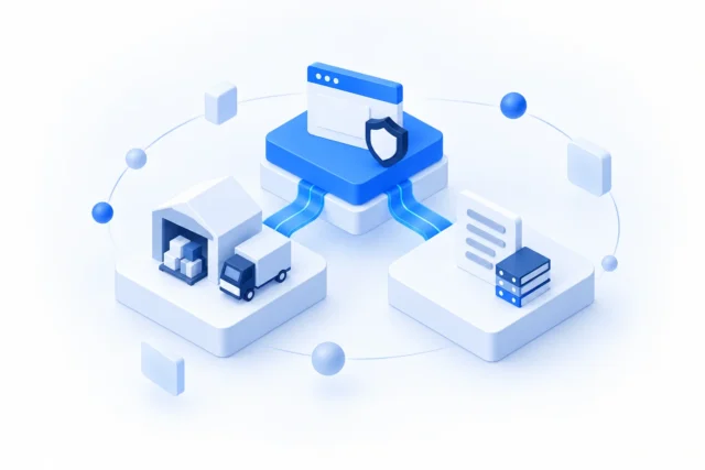 Phần mềm quản trị website với cửa sổ trình duyệt và khiên bảo vệ